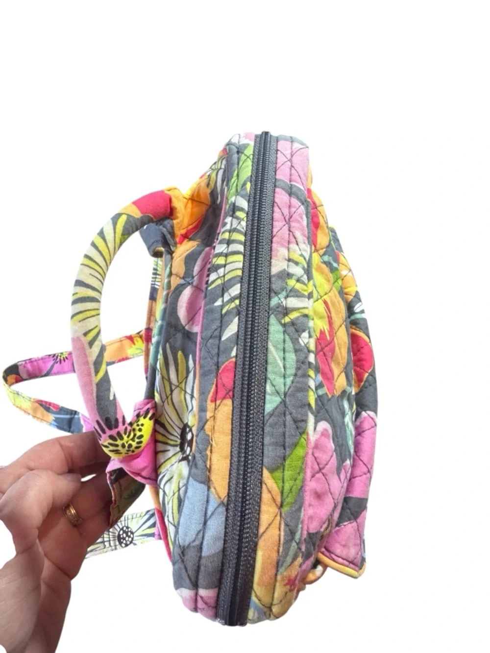 Vera Bradley Quilted Backpack, Jazzy Blooms, VGUC - Picture 6 of 13